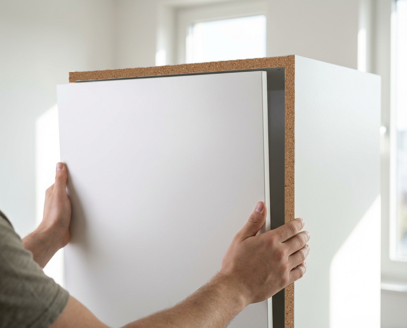 Neue Rückwand positionieren